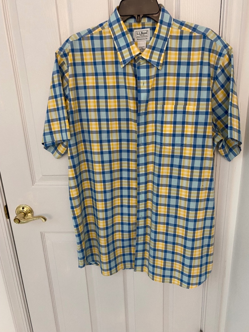 LL BEAN, Plaid Shirt, size LARGE TALL